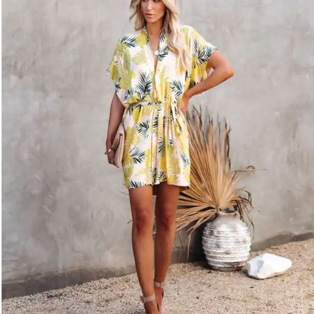TROPICAL VIBES VERSATILE KIMONO DRESS, Vici Collection, xs